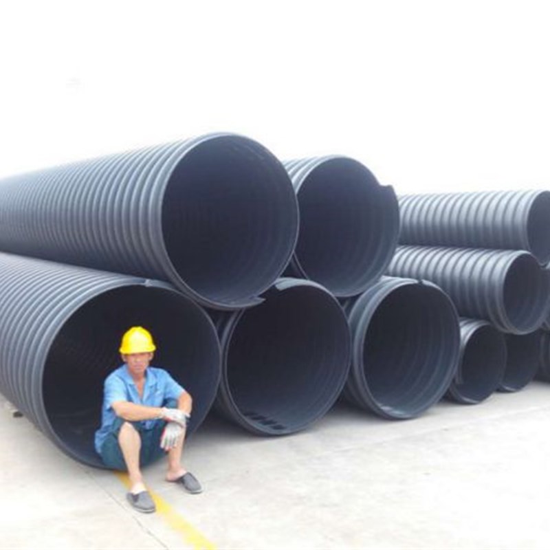 400聚乙烯结构壁缠绕螺旋波纹管200克拉管300B型排水排污管厂500