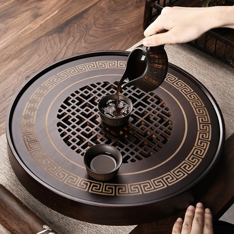 茶盘家用简约泡茶托盘客厅茶具套装小茶台小型储水茶海圆形干泡台,餐饮具,茶盘,淘宝优惠券,粉丝福利购,淘宝优惠卷