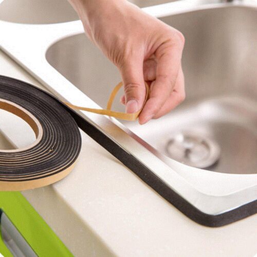 厨房防水防霉贴卫生间防水贴条浴室厨卫墙角线条胶带黑色密封条