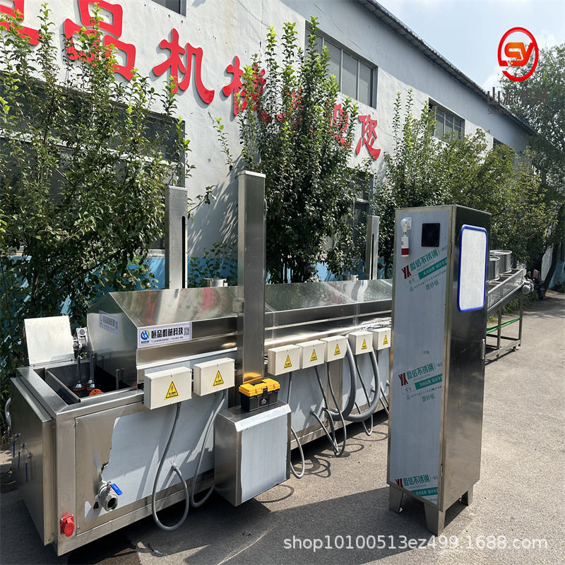 甜不辣油炸设备全自动油炸流水线鱼豆腐自动清渣油炸机器
