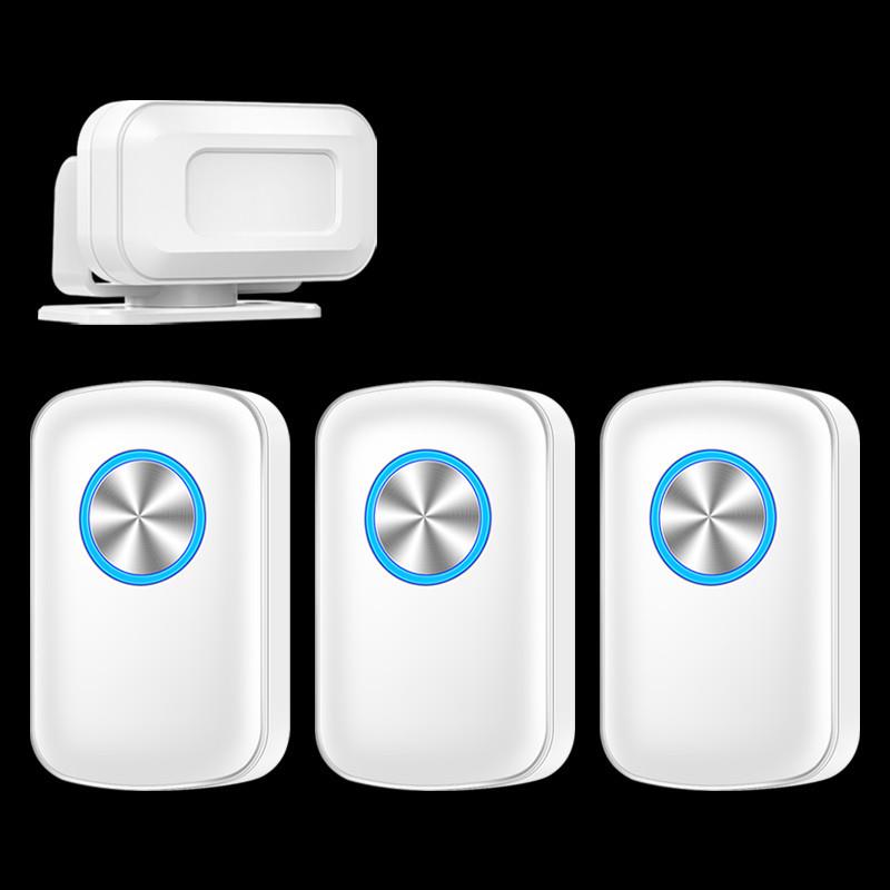 欢迎光临门铃感应器便利店超市红外探测无线分体式进门提醒迎宾器