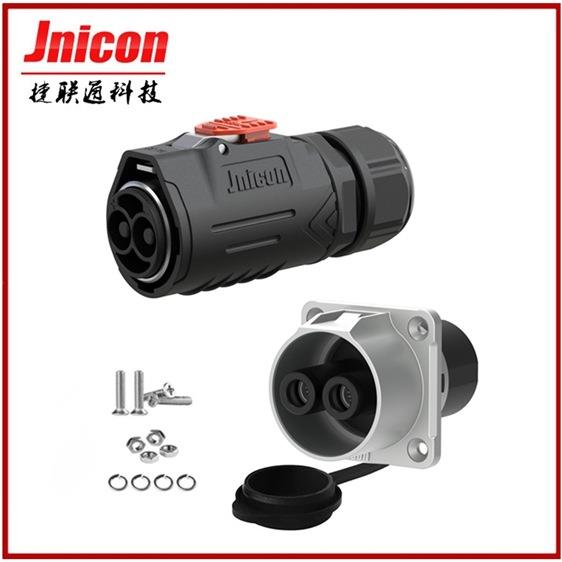 MJ32金属储能连接器公母头套装IP67防护120A大电流快插电源插头
