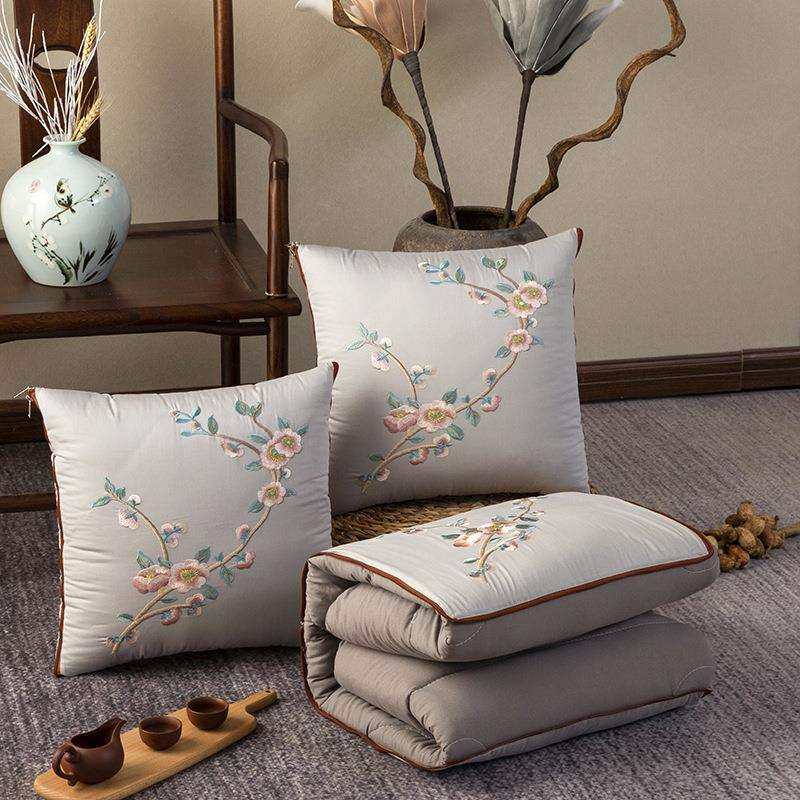 中式刺绣全棉抱枕被子两用办公午睡夏季汽车内靠垫枕头车载小被子,鲜花速递/花卉仿真/绿植园艺,割草机/草坪机,淘宝优惠券,粉丝福利购,淘宝优惠卷