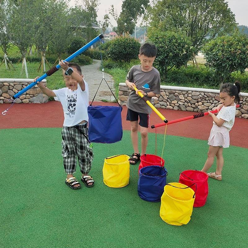 儿童抬扁担玩具趣味挑物比赛游戏道具幼儿园感统训练体器材