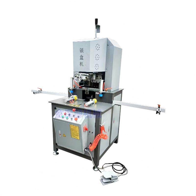 铝合金铝型材门窗红外线有基座无基座立式锁盒开槽钻孔一体机械