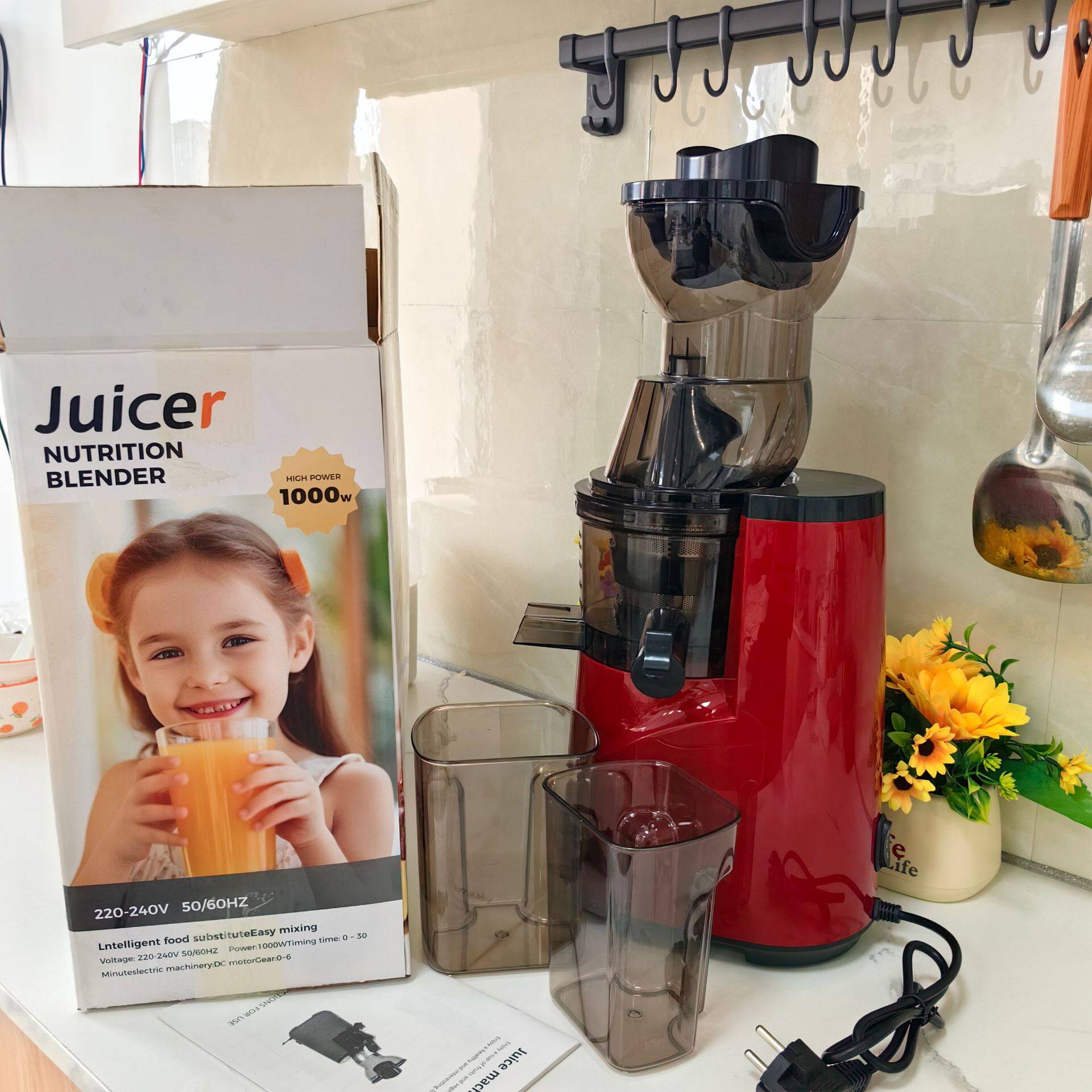 跨境juicer榨汁机家用大口径全自动原汁机多功能电动果蔬渣汁分