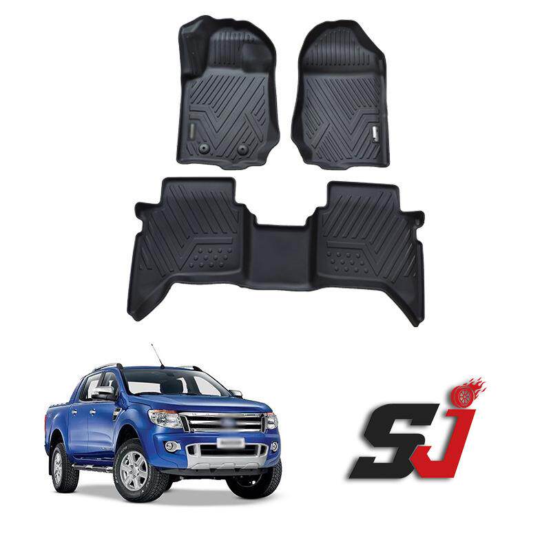 适用于2019款Ranger脚垫合成橡胶TPE黑色改装专用装饰泰国品质