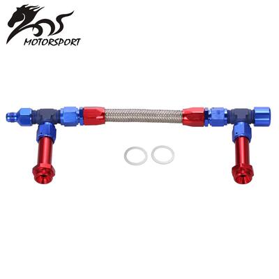 AN8双路燃油轨HolleyDominator41501/8螺纹油管双边接头套装