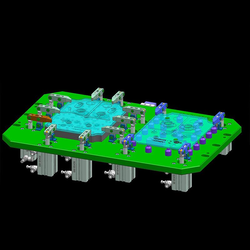 供应MQB控制器盖板夹具四轴机加工夹具适用于超薄件产品加工