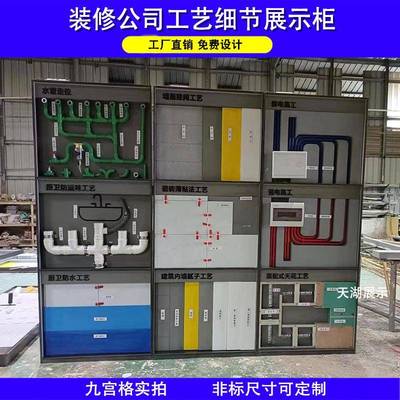 工艺系统展柜装修公司水电木瓦材料展示架陈列柜多功能可移动