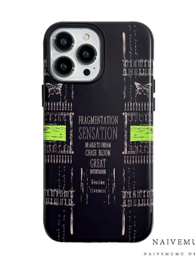 原创小众韩国进口菲林适用苹果17promax手机壳iphone16不会撞新款全包防摔艺术高级感冷淡风潮牌二合一碎片感