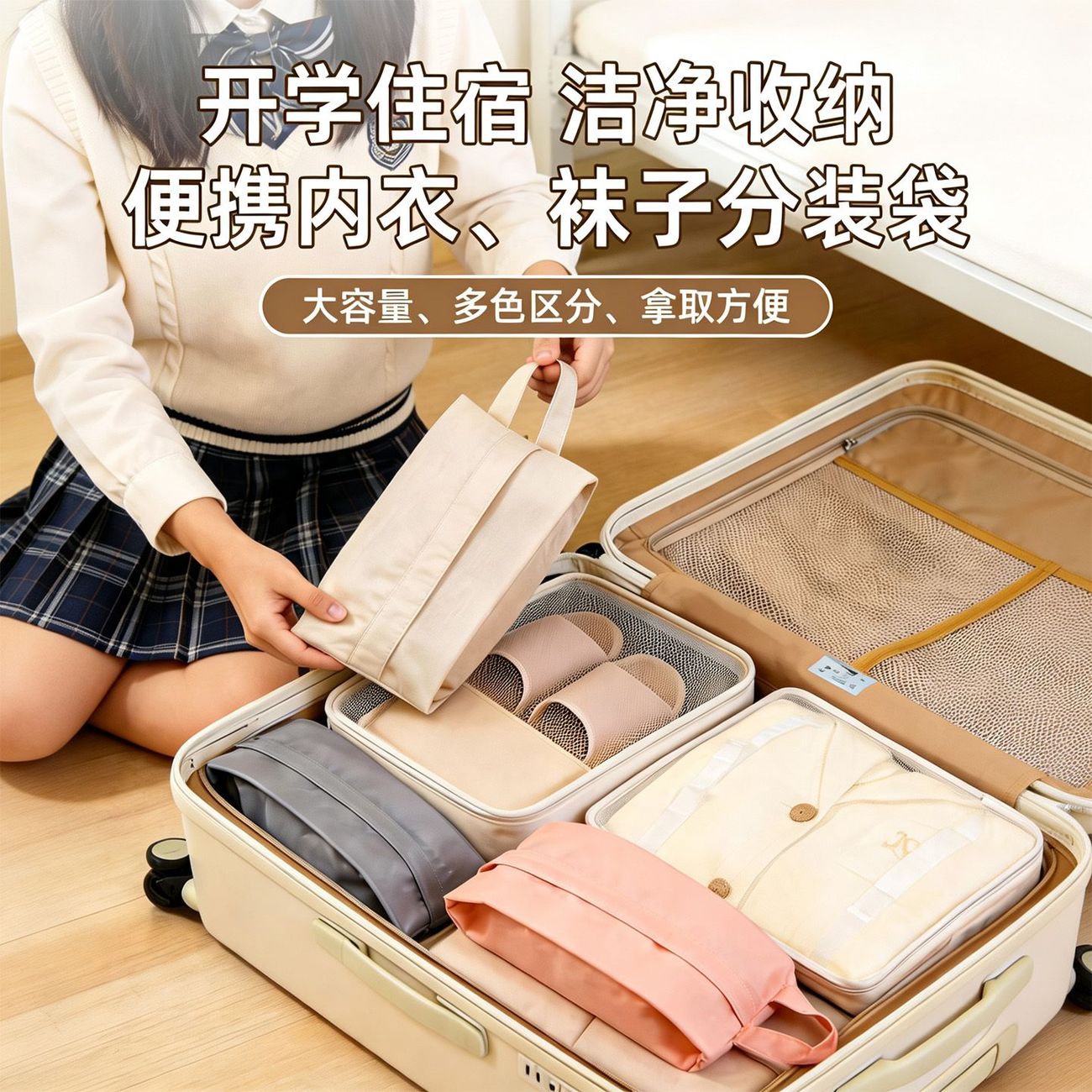 旅行三合一内衣收纳袋