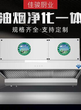 油烟净化排烟罩 饭店厨房油烟分离集烟罩 商用油烟净化一体机