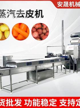 番茄西红柿蒸汽去皮机果蔬深加工土豆脱皮机黄桃葡萄罐头加工设备