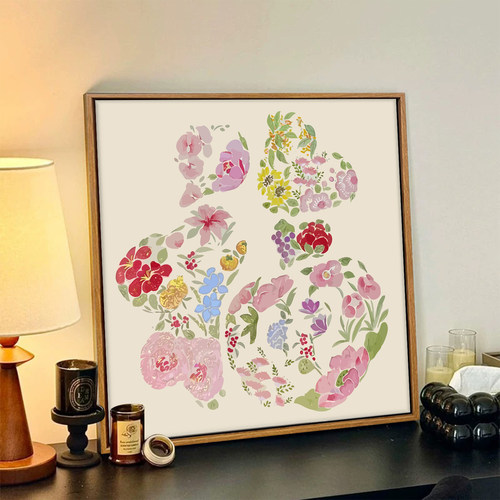 雅调繁花福字diy数字油画材料包