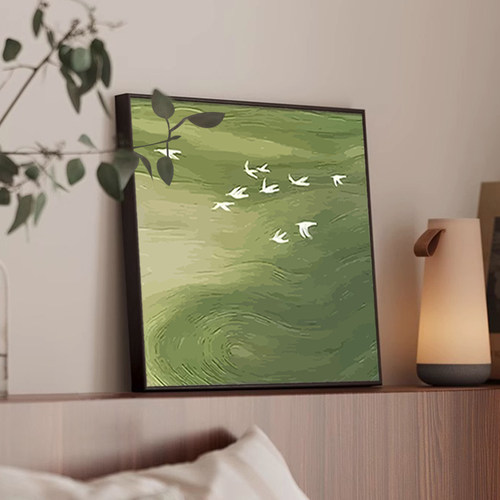 雅调diy数字油画绿野风景装饰画