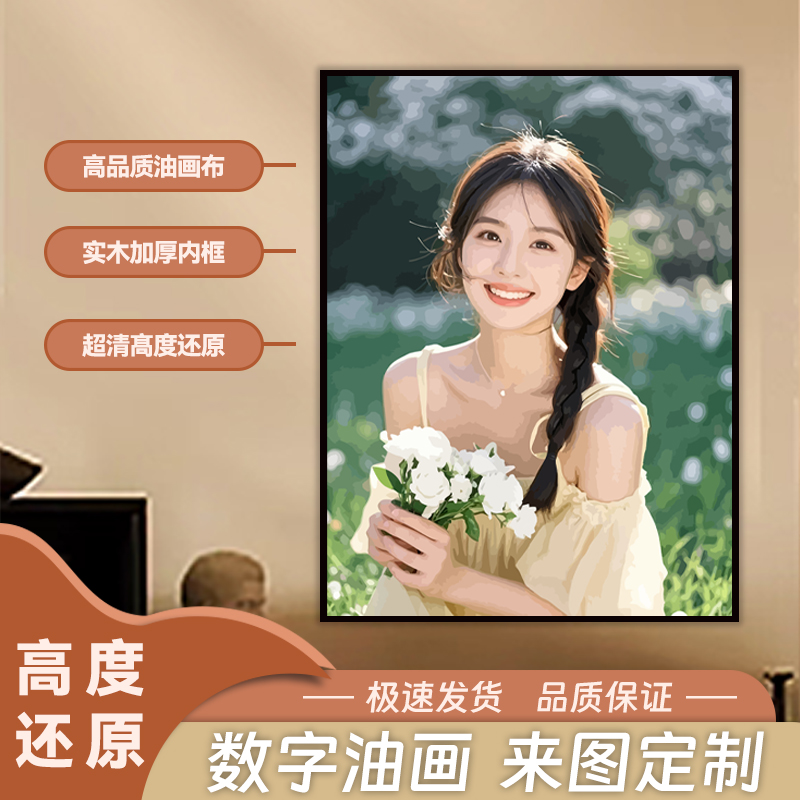 雅调diy数字油画来图定制高还原