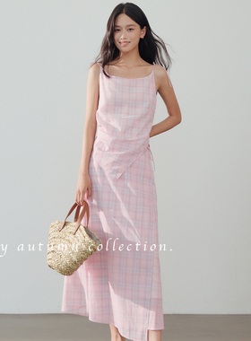 After22“花束般的夏日”夏季棉质清爽高智感格纹上衣套装