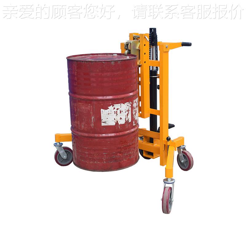 供应DT40堆0C手动油桶堆垛装卸LLD叉 车鹰嘴式液压铲圆桶搬运高车