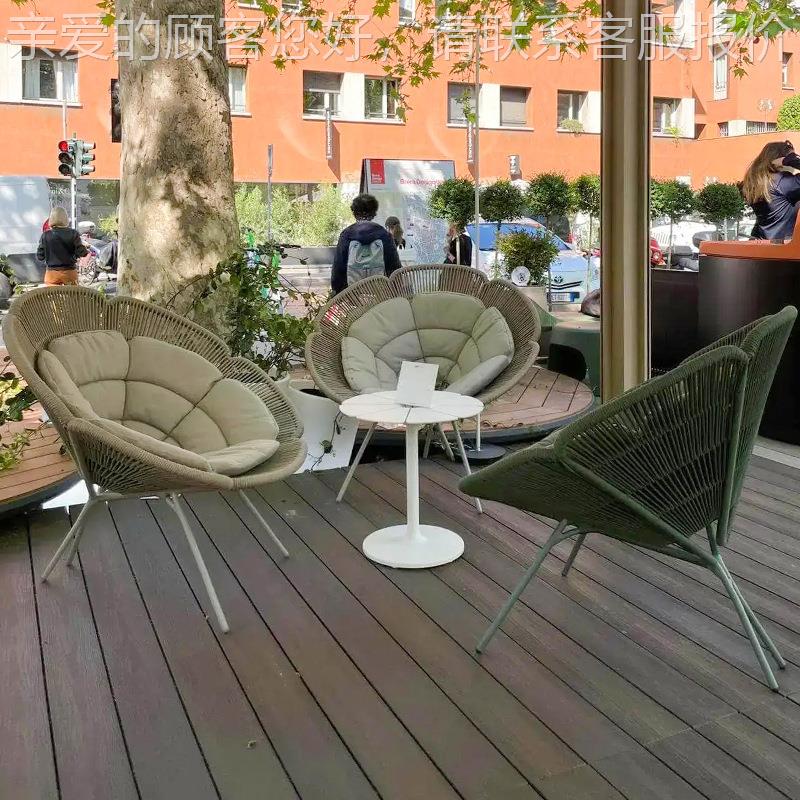 意定制户外674沙发庭院防水防户外躺床闲绳制藤创休编沙发户外家