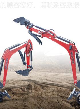 gH国ihtop小型微型挖机HT08工厂 出口美果园挖沟挖机场施农工迷你