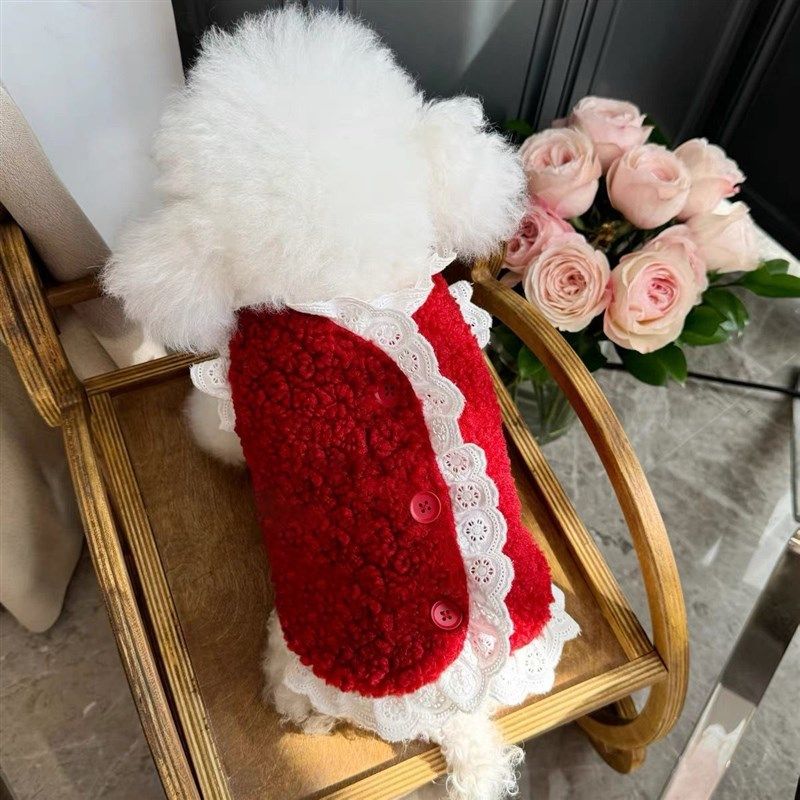 秋冬款新年猫咪狗狗红色喜庆加绒保暖过年衣服宠物马甲比熊雪纳瑞,宠物/宠物食品及用品,猫宠物服装/雨衣（新）,淘宝优惠券,粉丝福利购,淘宝优惠卷