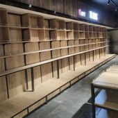 新款 展示架加厚推拉干果货架五谷炒货小食品杂粮货柜 钢木米面袋装