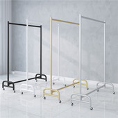 饰女装 货架水管展示架网红装 晾凉衣杆带轮子 店服装 轻奢挂衣架服装