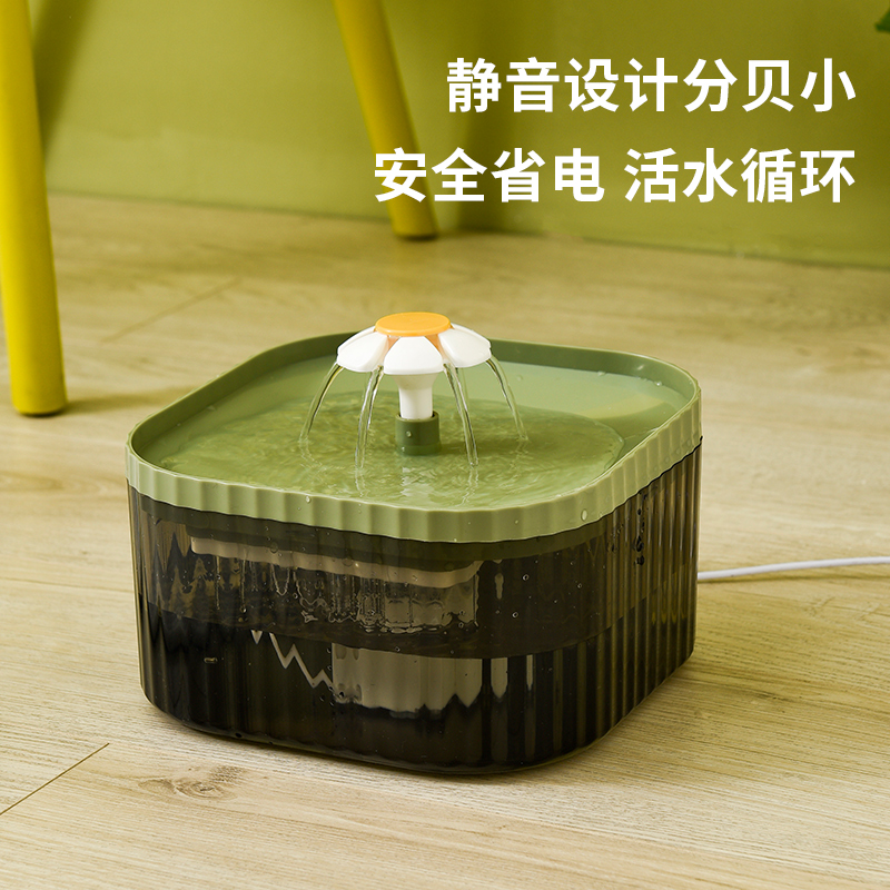 猫咪饮水机自动循环宠物饮水器流动感应不插电智能狗狗喝水盆神器