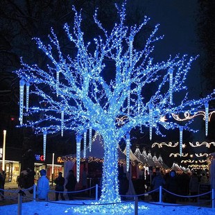 LED冰锥彩灯防水悬挂树灯商场橱工程新年圣诞装饰冰柱流星雨灯串