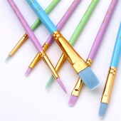美术生用 水彩丙稀颜料彩绘笔刷 10支水粉笔尼龙毛 油画排笔刷子