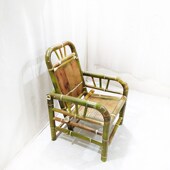 竹子单人沙发椅靠背椅子客厅阳台休闲椅传统复古手工竹子编织椅子