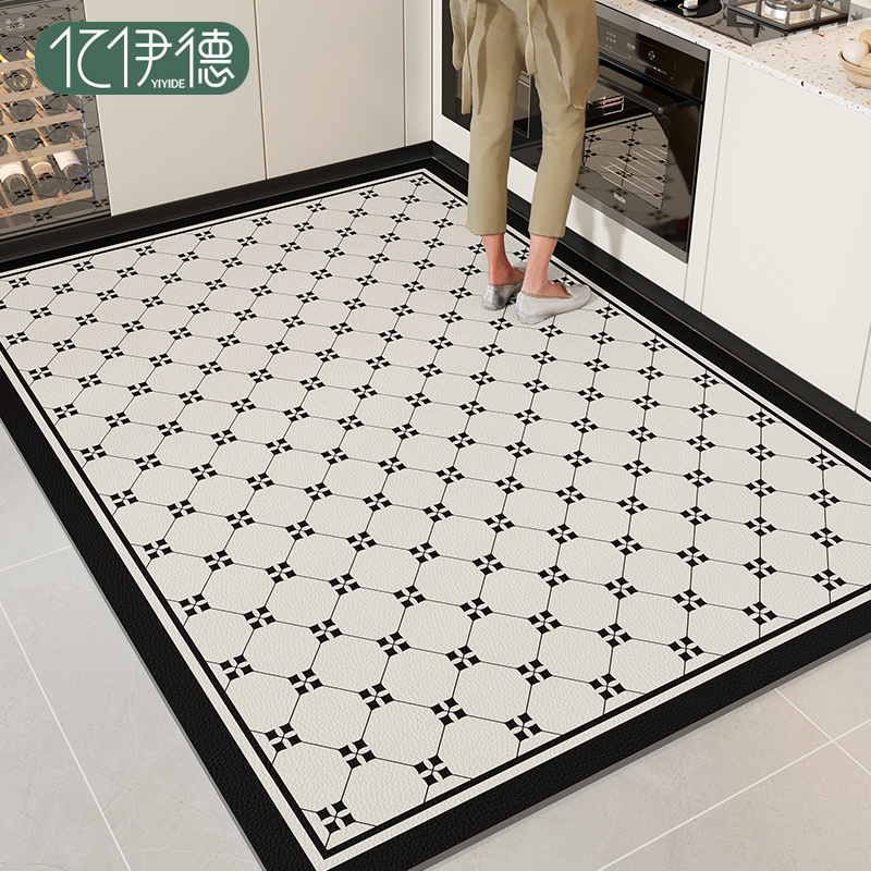 厨房专用地垫防滑防油可擦免洗pvc门口脚垫2024新款防水整铺地毯