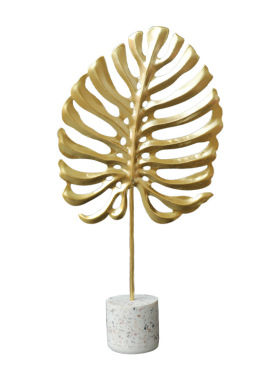 北欧风创意金属龟背芋摆件家居装饰品电视柜卧室桌面工艺礼品摆饰