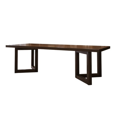 侘寂风南美胡桃木实木茶桌椅组合新中式家用阳台茶台客厅大板书桌