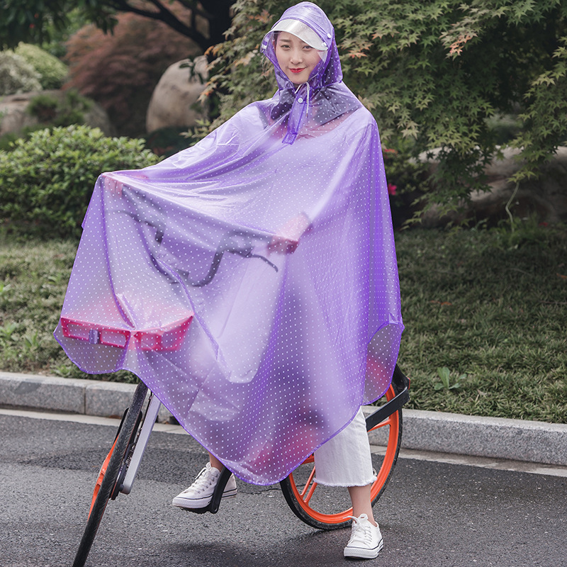 自行车雨衣男女山地车透明单车学生单人电动车加厚防水雨披骑车