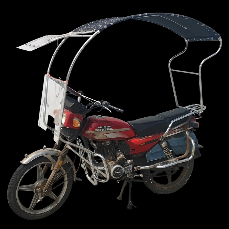 125摩托车伞雨棚骑跨车男士车150遮阳雨伞防晒太阳伞超大加厚雨篷