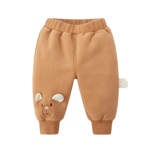 男童裤子冬装儿童加厚一体绒女童大屁屁裤AB婴儿冬款宝宝pp裤童装