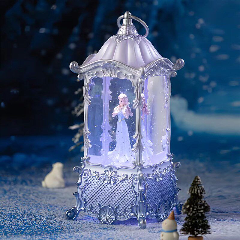 梦幻宫廷芭蕾舞可旋转音乐盒飘雪水晶球生日礼物送女孩八音盒公主