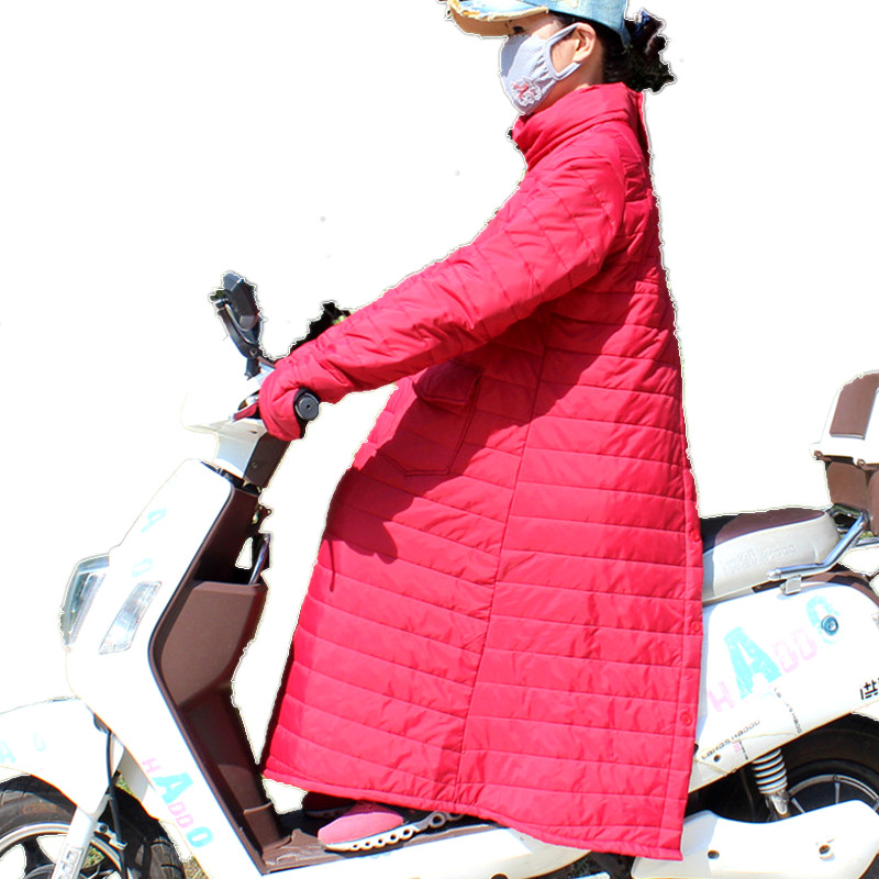 电动车挡风被防风衣防寒风雨水薄棉衣加棉护膝手套款秋冬防尘把套
