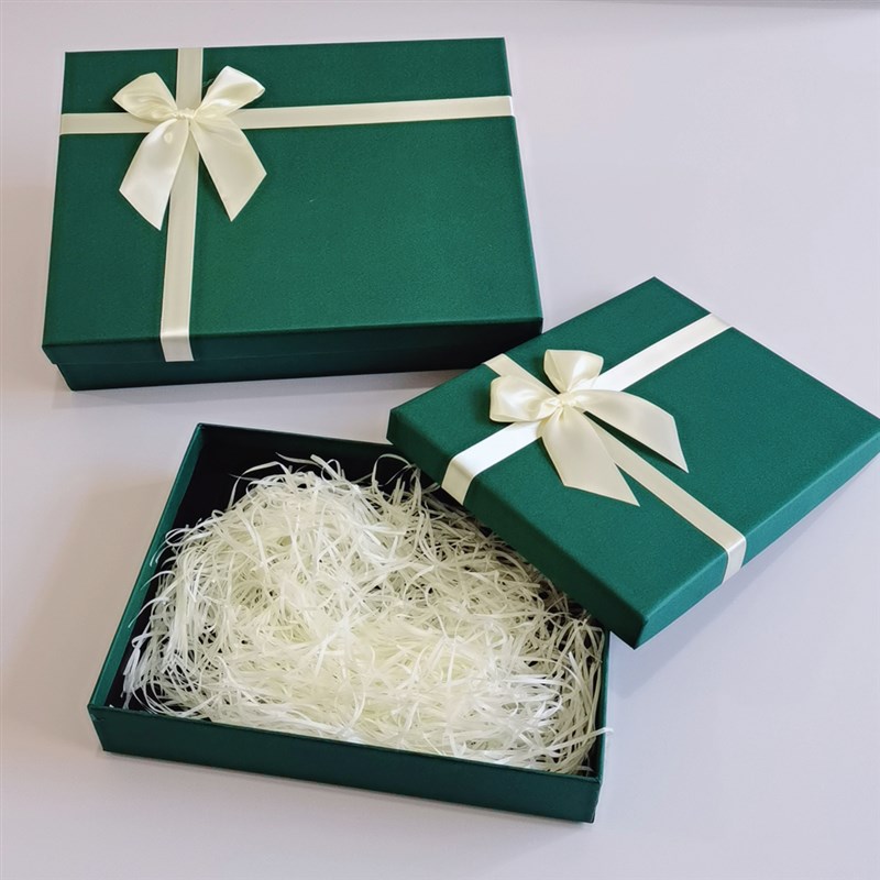 长方形礼盒空盒大号礼物盒衣服围巾包装盒墨绿色礼品盒定制印logo