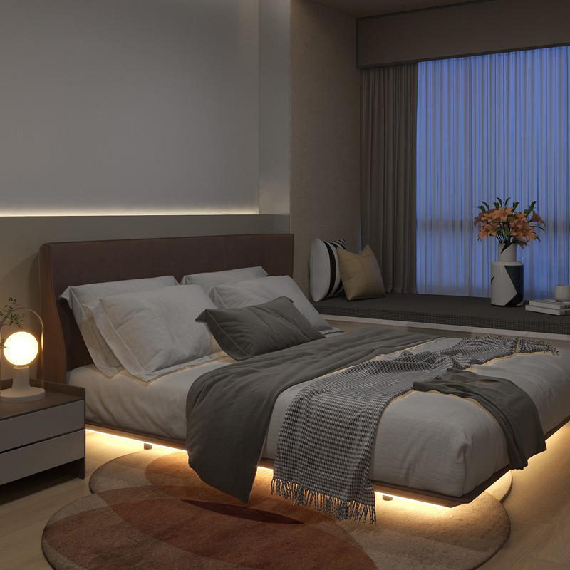 悬浮床灯带无线人体感应LED灯条明装氛围卧室榻榻米cob灯带自粘