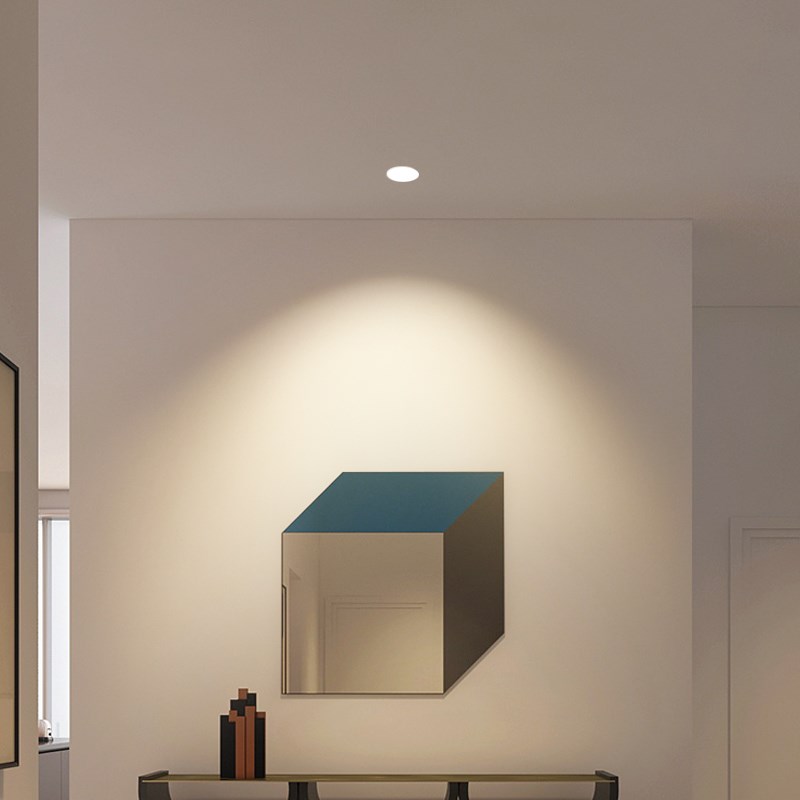 无边框筒灯射灯一体嵌入式家用深杯防眩护眼孔灯暗装智能洞灯高亮