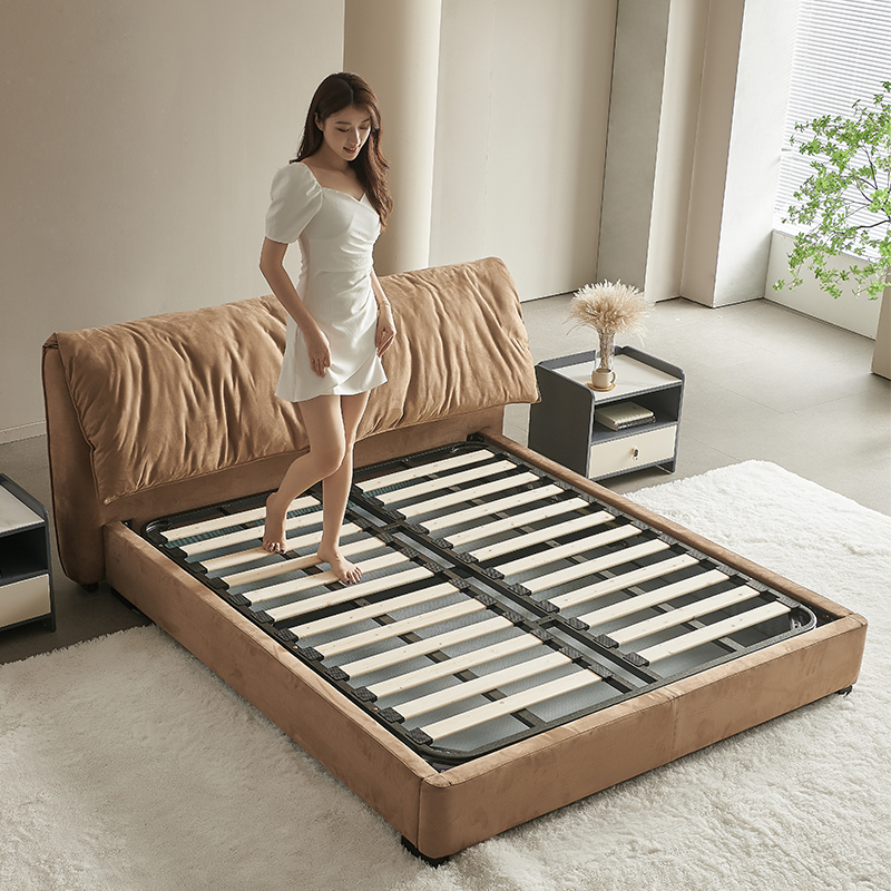 意式极简baxter床2022新款大象耳朵床双人高箱储物科技布艺结婚床