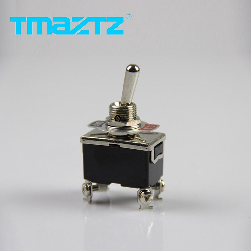 永得T521B锁定型摇臂拨动开关银点T5R23复位手柄12MM钮子防水防油