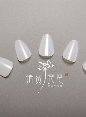 [清贺老师]专业白尼龙琵琶指甲音色润透干净耐磨贴合手指演出比赛