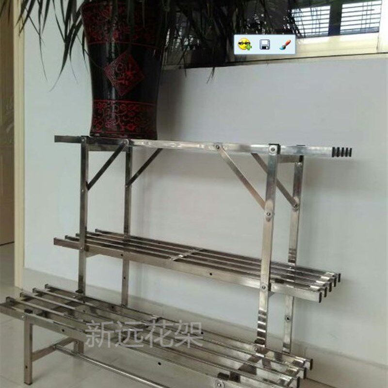 304不锈钢花架CD多层阶梯式金属园林园艺室内外庭院花盆收纳架