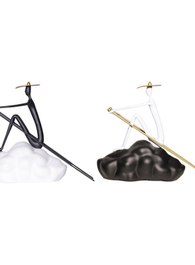 新中式创意划船人物雕塑摆件样房客厅茶几卧室书房隔断软装饰品