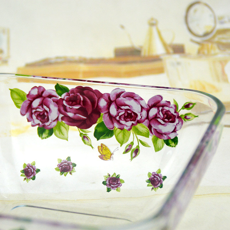 韩国家用餐具厨房玻璃碗菜盘汤碗加厚甜品沙拉碗果盘专用微波碗