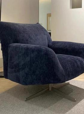 轻奢高端旋转设计师花瓣椅阳台懒人躺椅子阳台洽谈客厅美式沙发椅